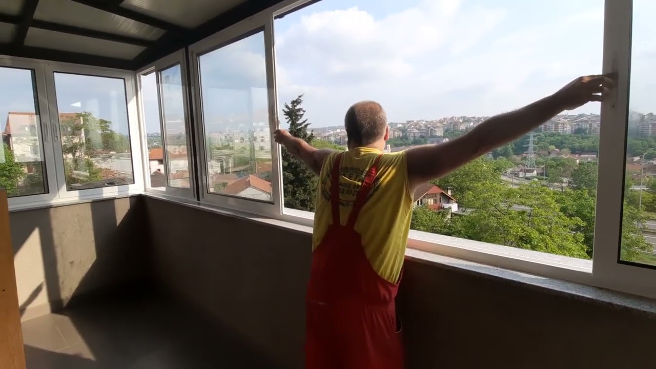Zatvaranje terase, klizno duplo termo staklo u aluminijumskom ramu