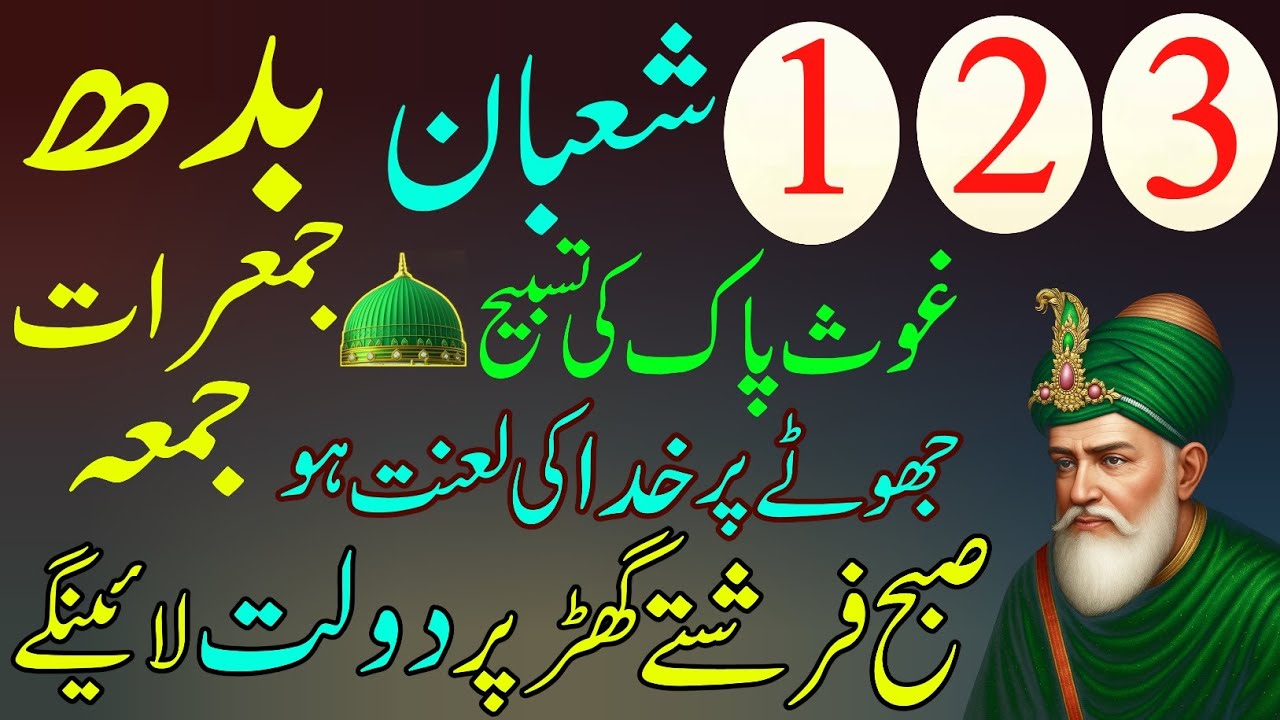 1,2,3 Shaban Gouse Pak Ka Taqatwar Wazifa