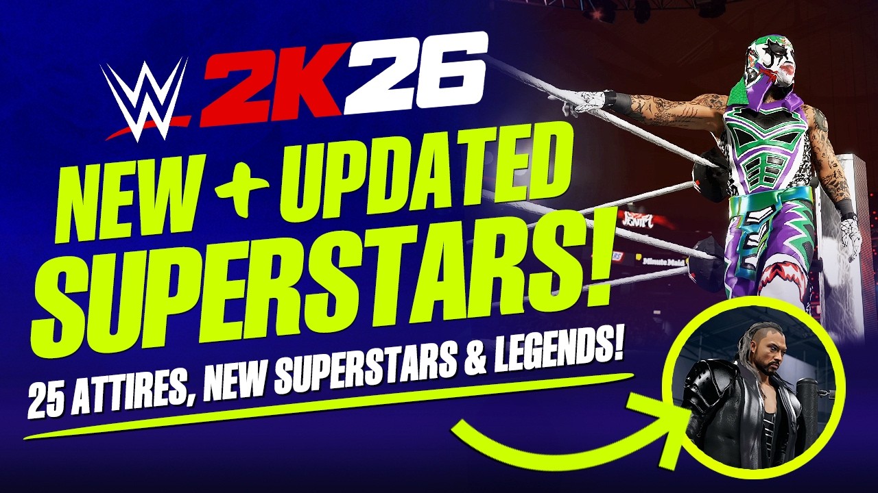 WWE 2K26: 25 новых и обновленных суперзвезд, легенд, костюмов, знаменитостей и многого другого!