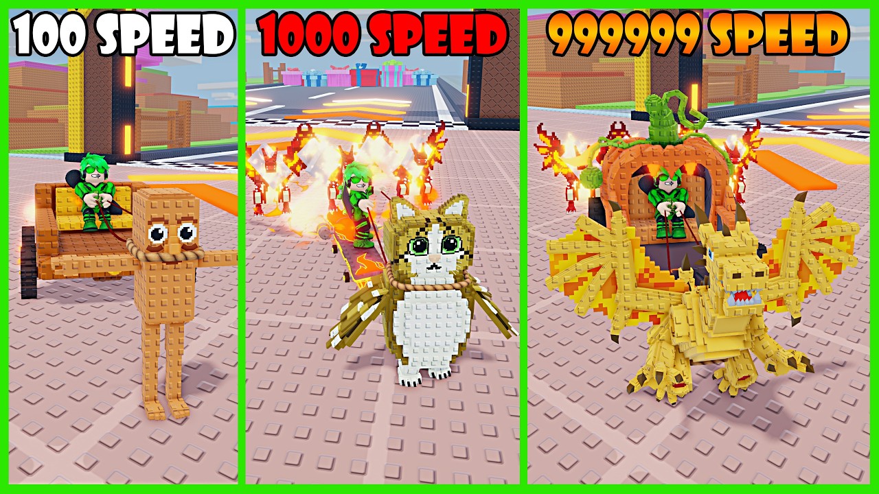 Aku Menunggangi Kereta Kuda Yang Ditarik Oleh Brainrot Tercepat - Roblox Brainrot Charge