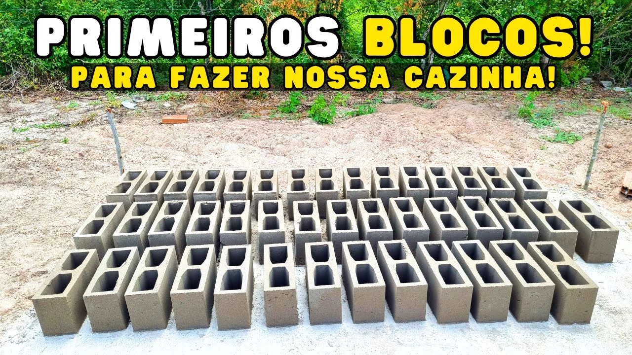 Começamos  fazer  os Primeiros BLOCOS ESTRUTURAL  PARA A CASA DO SITIO!