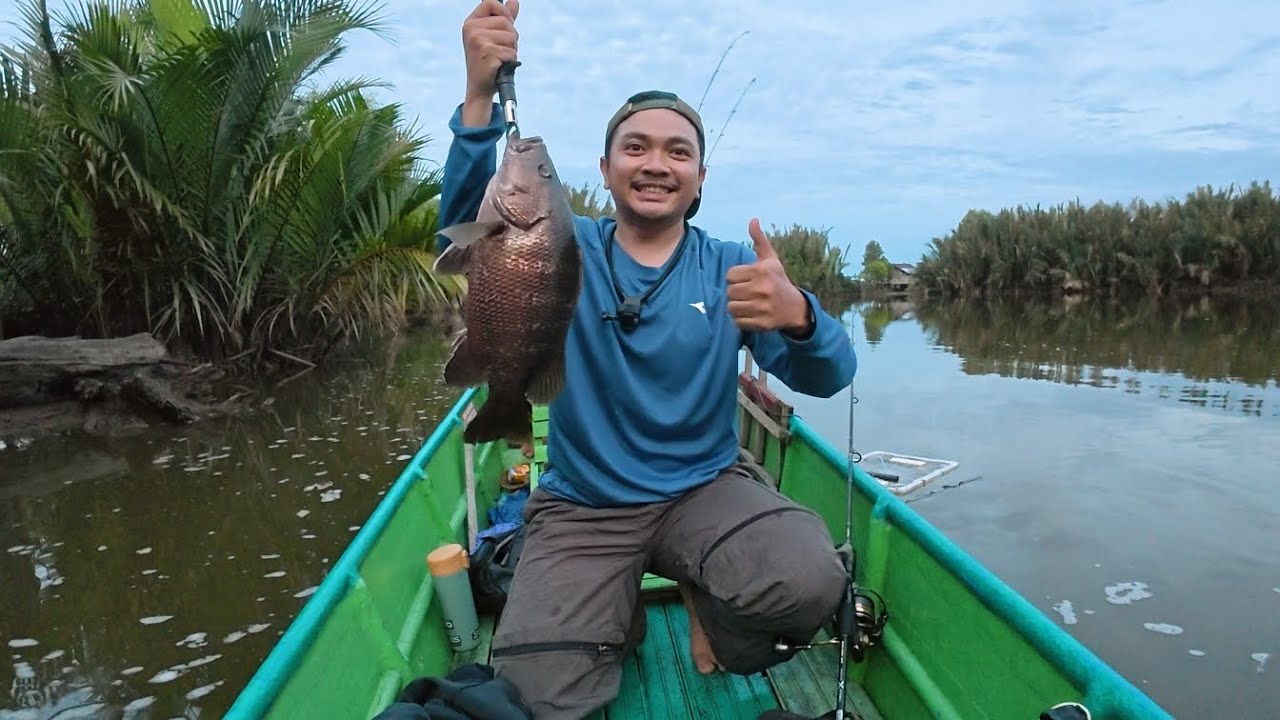 Mancing Pertama Di Muara, Strike BLACK BASS dan Kerapu Sama Rumah - Rumahnya