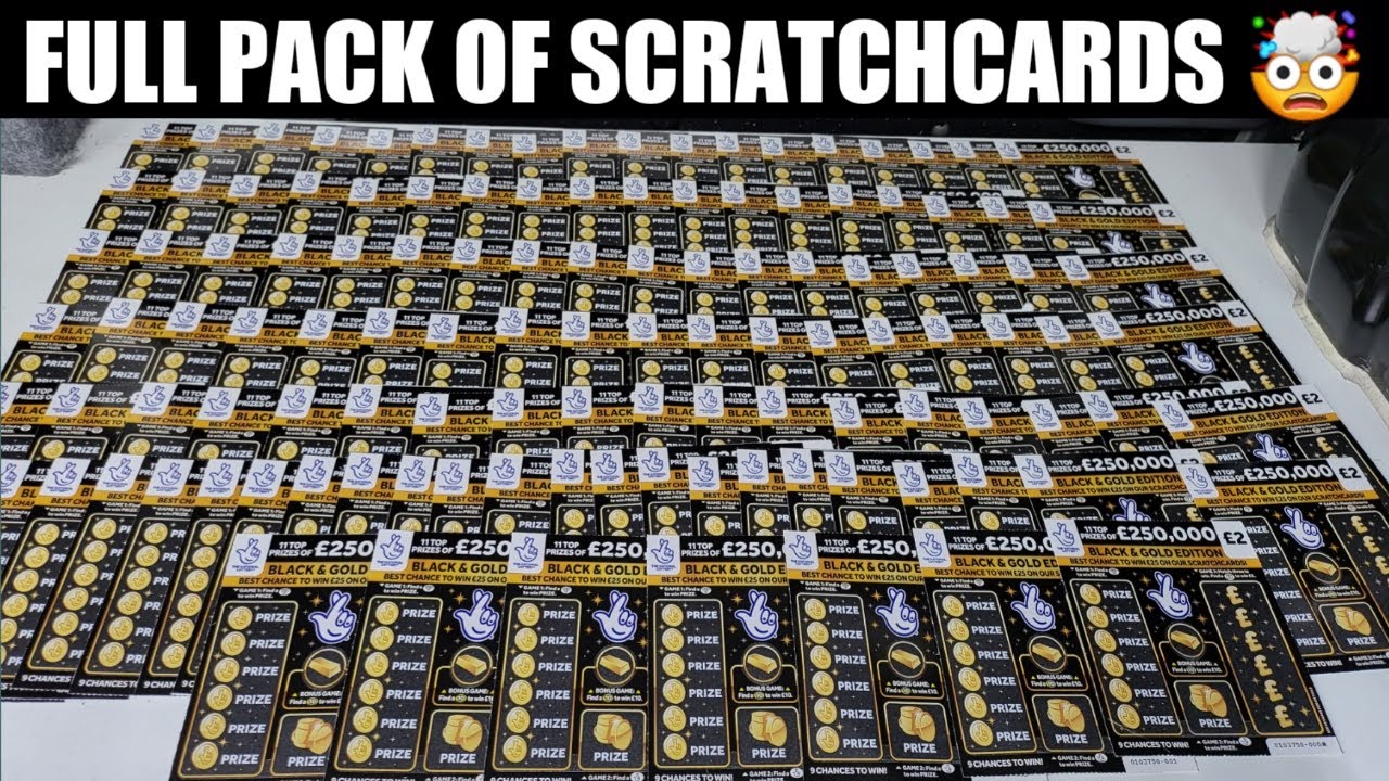 FULL PACK OF SCRATCHCARDS £250,000