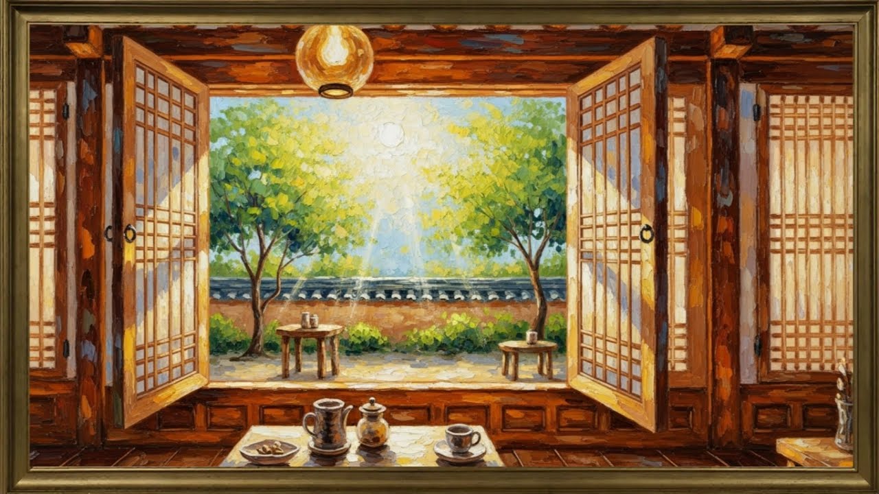 [4K] Traditional Korean Hanok : Digital Frame Art for TV with Arirang (3 Hours)