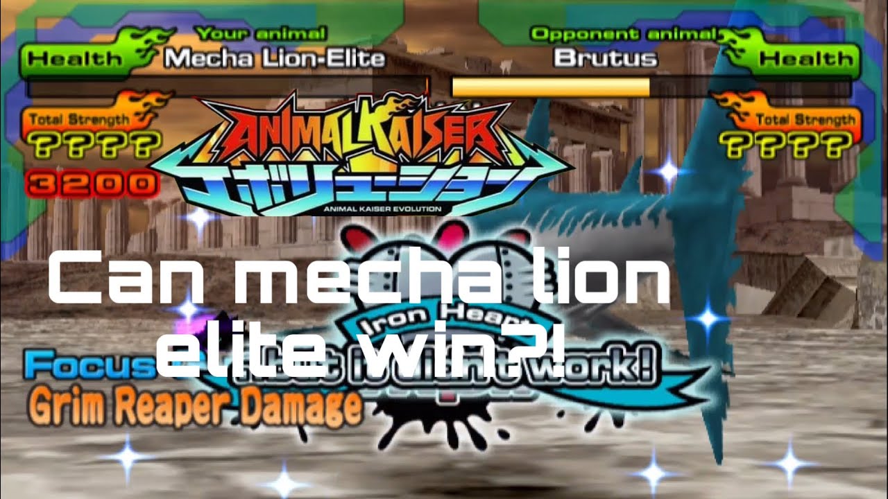 *IRONHEART MECHA LION ELITE EX 🤖🦁VS VAMPIRE BRUTUS 🧛🦈* Animal Kaiser Evo 6 Normal mode!!!