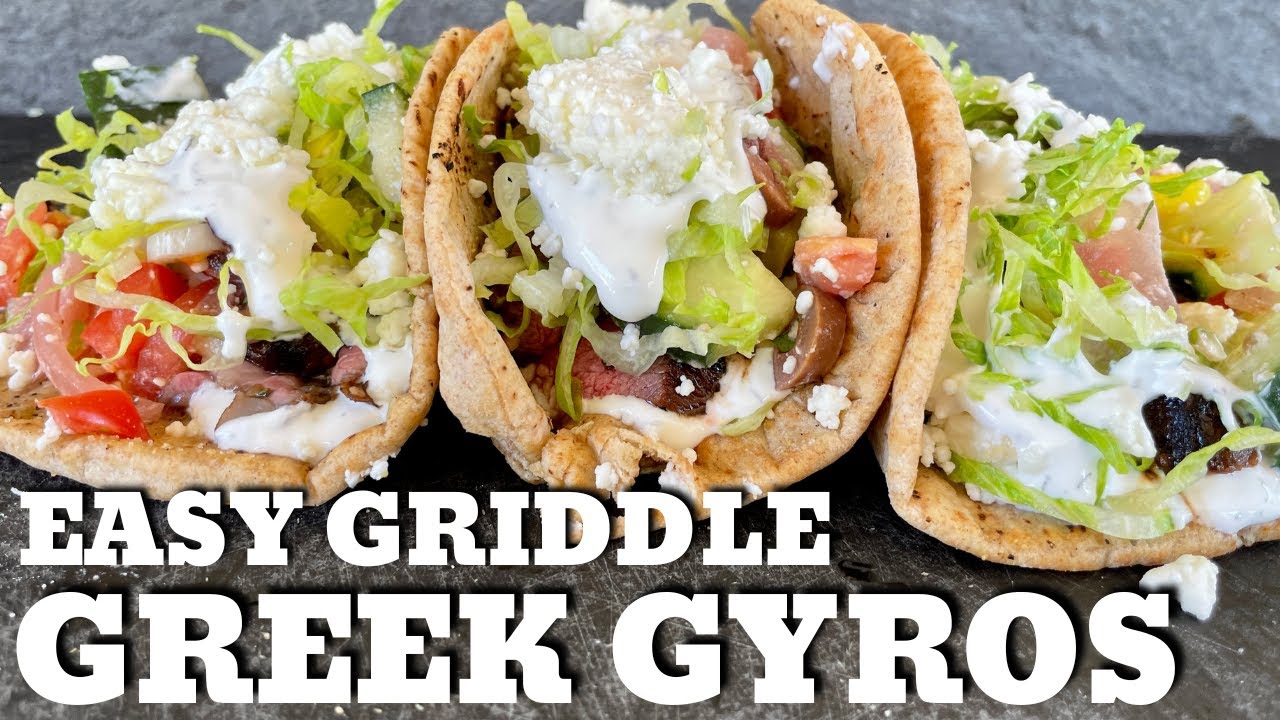 Easy Greek Gyro on the Griddle - Healthy Flat Top Grill Dinner!