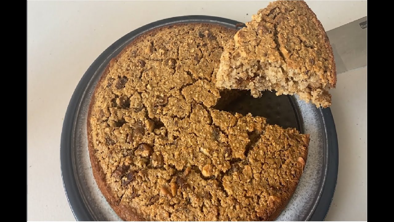 Easy and Healthy Oatmeal Walnut Cake