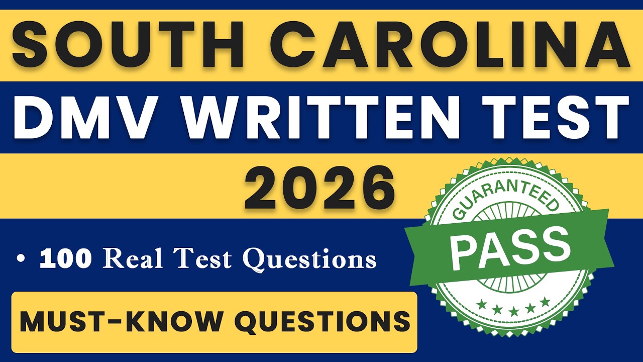 South Carolina DMV Written Test 2026 – 100 Must-Know Questions | SC Permit Test  2026 - Handbook
