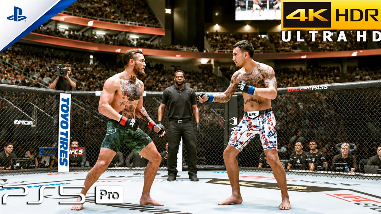 UFC 6 (PS5 Pro) 4K 60FPS HDR Геймплей | Макгрегор против Холлоуэя 2 | UFC 329 | T-Mobile