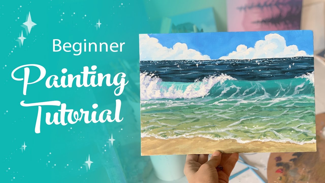 Acrylic Painting Tutorial - How To Paint Waves (for beginners)