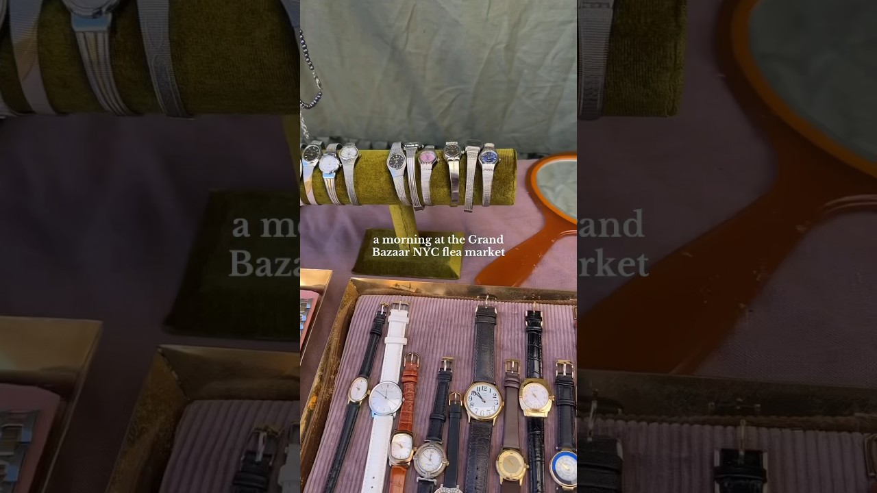 Flea market vintage shopping in NYC (📍Grand Bazaar) #shoppingvlog