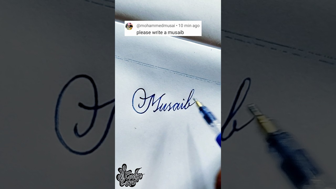 stylish name | Musaib |  sk cursive art | how to make a stylish name | stylish signature