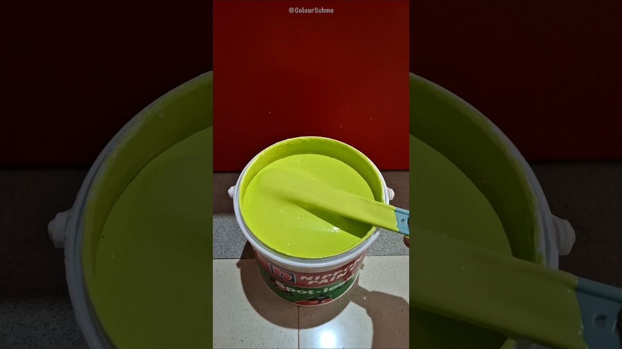 Color Mixing - Making Lime Green Paint 