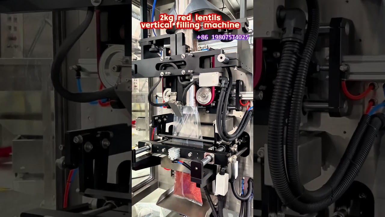 2kg Red split lentils multi head weigher vertical packaging machine,automatic grain filling device