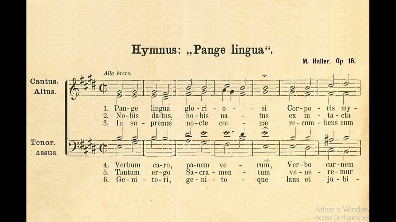 Haller, Michael (1840 - 1915) Pange Lingua (Laudes Eucharistic&aelig;, Op. 16 Nr. 3, 1878).