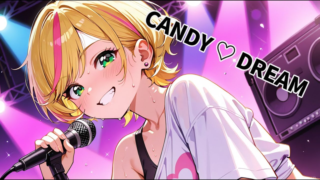 【ガールズロック】CANDY ♡ DREAM  (歌詞付き)【AI作成しました！】　#aisongs  #ai #suno #music #song #aiart #rock