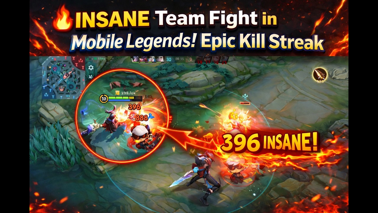 🔥 INSANE Team Fight in Mobile Legends! Epic Kill Streak