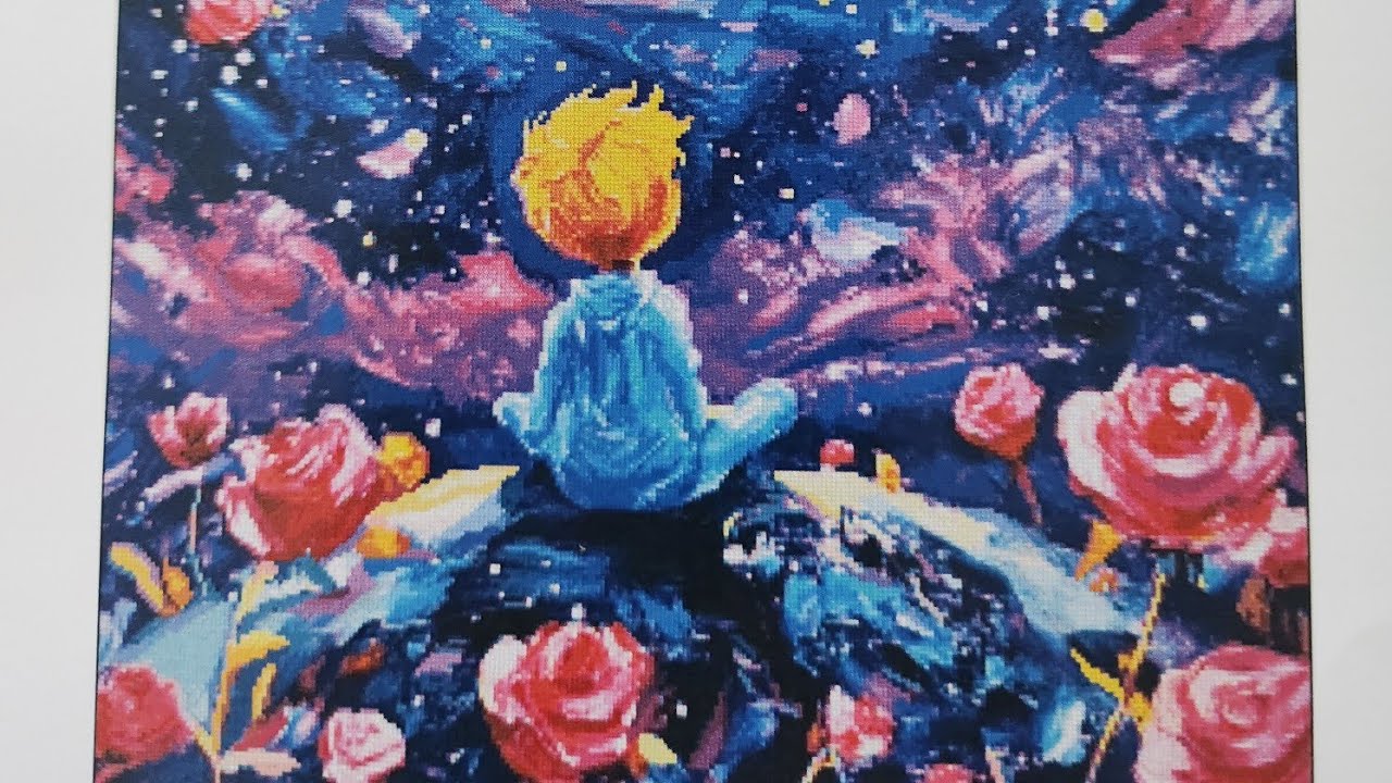 Petit prince  @minimeuhpetitescroix #paintingfairycrossstitch  #crossstitch #pointdecroix 