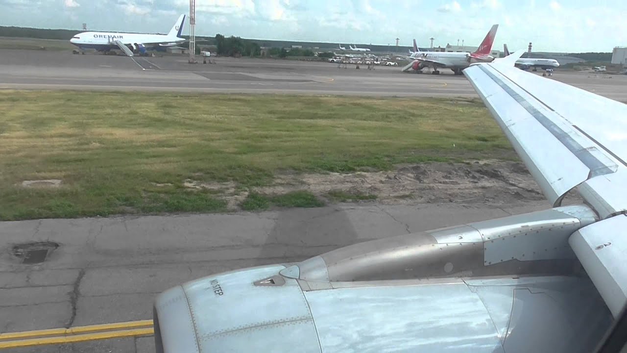 Lufthansa Airbus 320 Start Up , Taxi, Takeoff from Moscow Domodedovo Airport