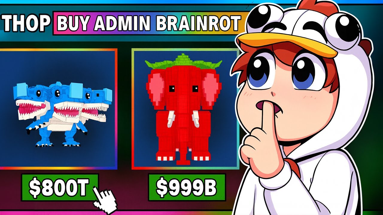 Steal a Brainrot Mais on peut ACHETER des ADMINS Brainrots ! (PAY TO WIN)