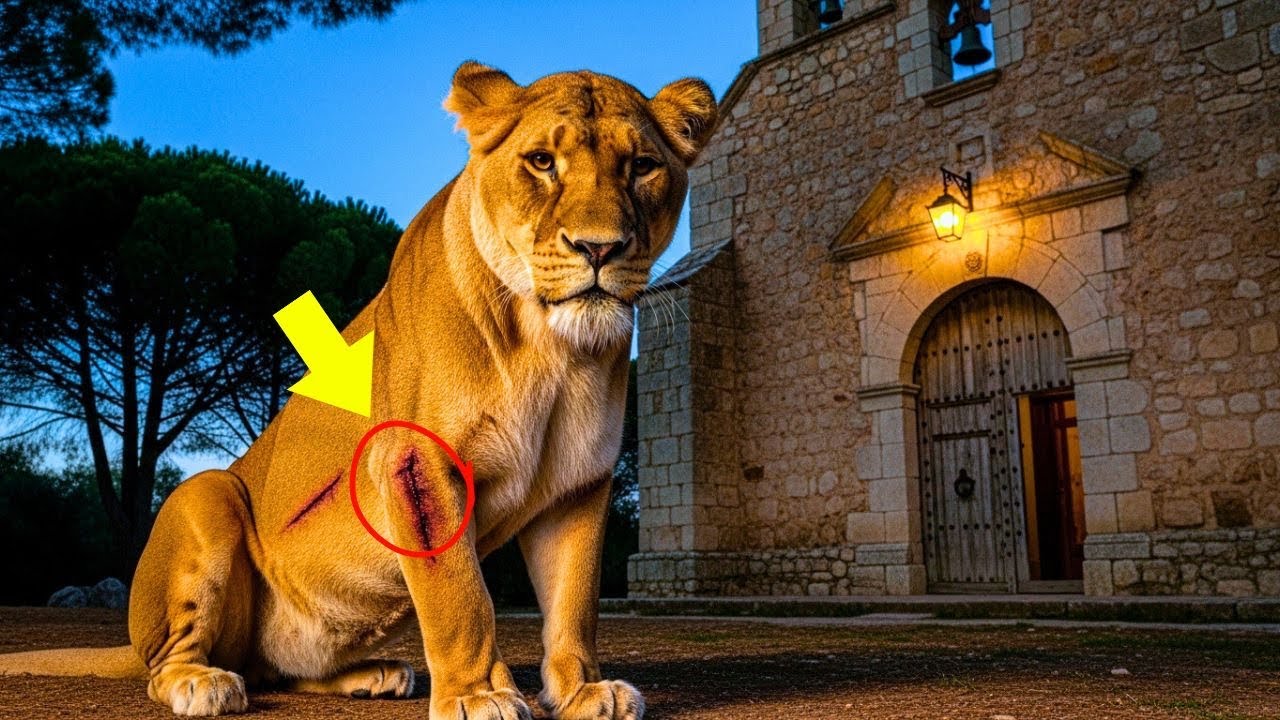 Una leona aparecia todas las noches frente a una iglesia…  hasta que el padre decidió seguirla