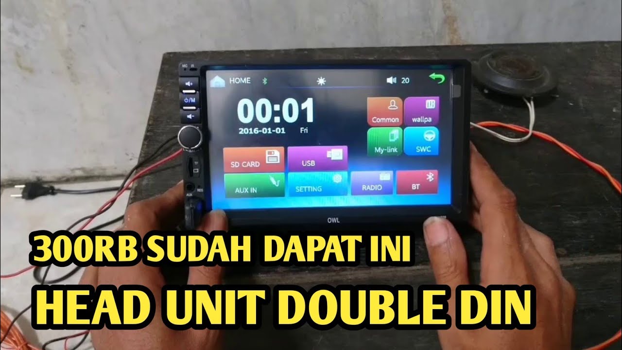 Review Double Din  Harga 300 Ribuan Head unit Android Mirror Ring MP5