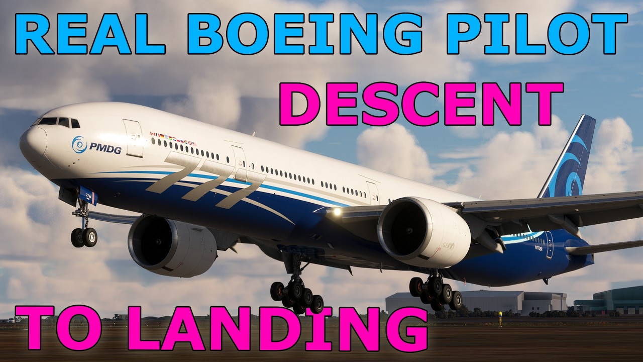 PMDG 777 Tutorial: Landing (+ILS Approach & Descent) With a Real 777 Rated Pilot!