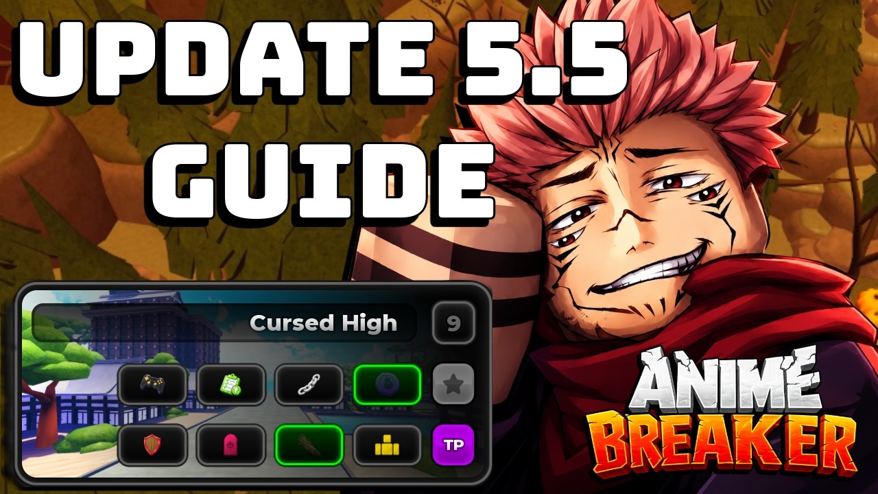 Гайд по обновлению 5.5 в Anime Breaker! Новая проклятая защита, тренировки и талисманы! Новые игр...