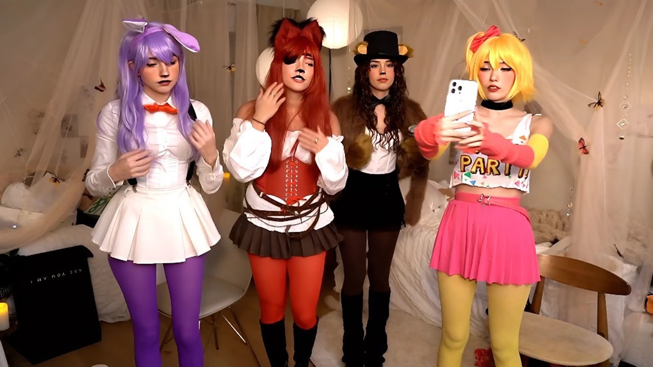 Cinna, Valkyrae, Emiru And Bonnie Cute Cosplay