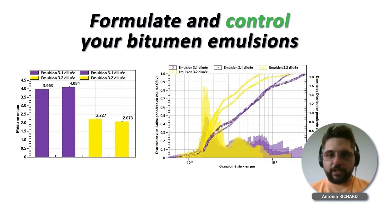 Caractérisation des émulsions de bitumes  - Stabilité, granulométrie et optimisation - WEBINAR