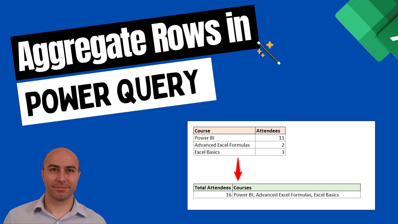 Агрегирование строк в Power Query с помощью Group By