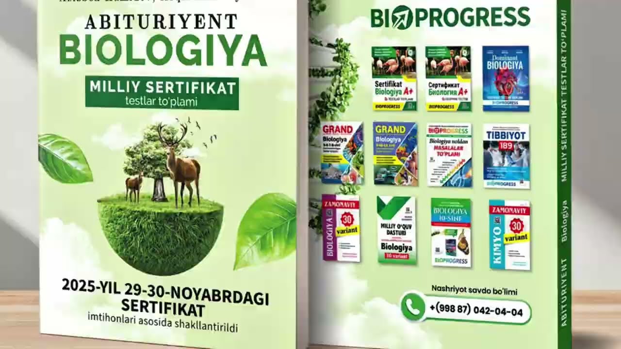 Abituriyent Biologiya 4-varinat 33-40 gacha