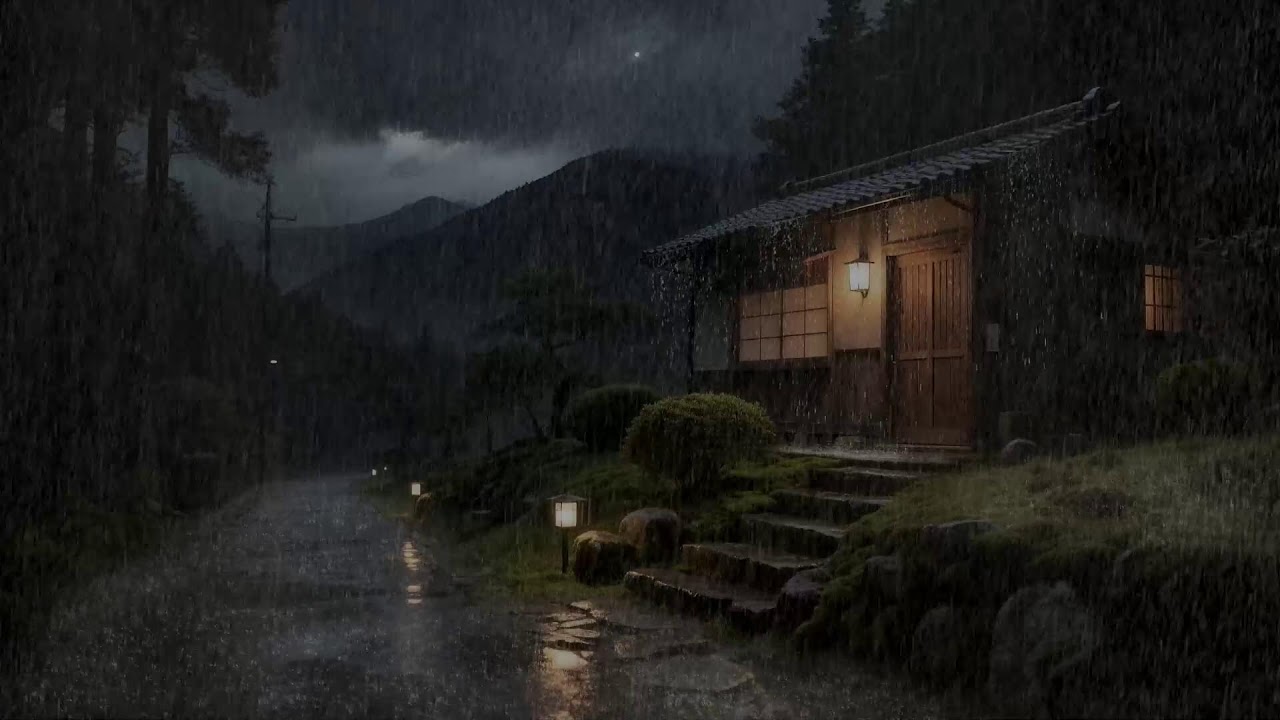 Let Go Tonight Rain Sounds on Countryside Roof for Deep Sleep and Emotional Healing