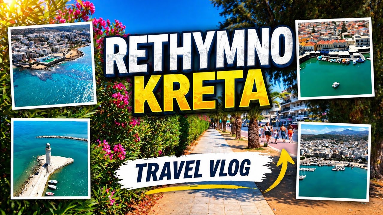 RETHYMNO &ndash; Perła Krety 🇬🇷 Stare Miasto, Plaże i Klimat Grecji | Kreta 4K