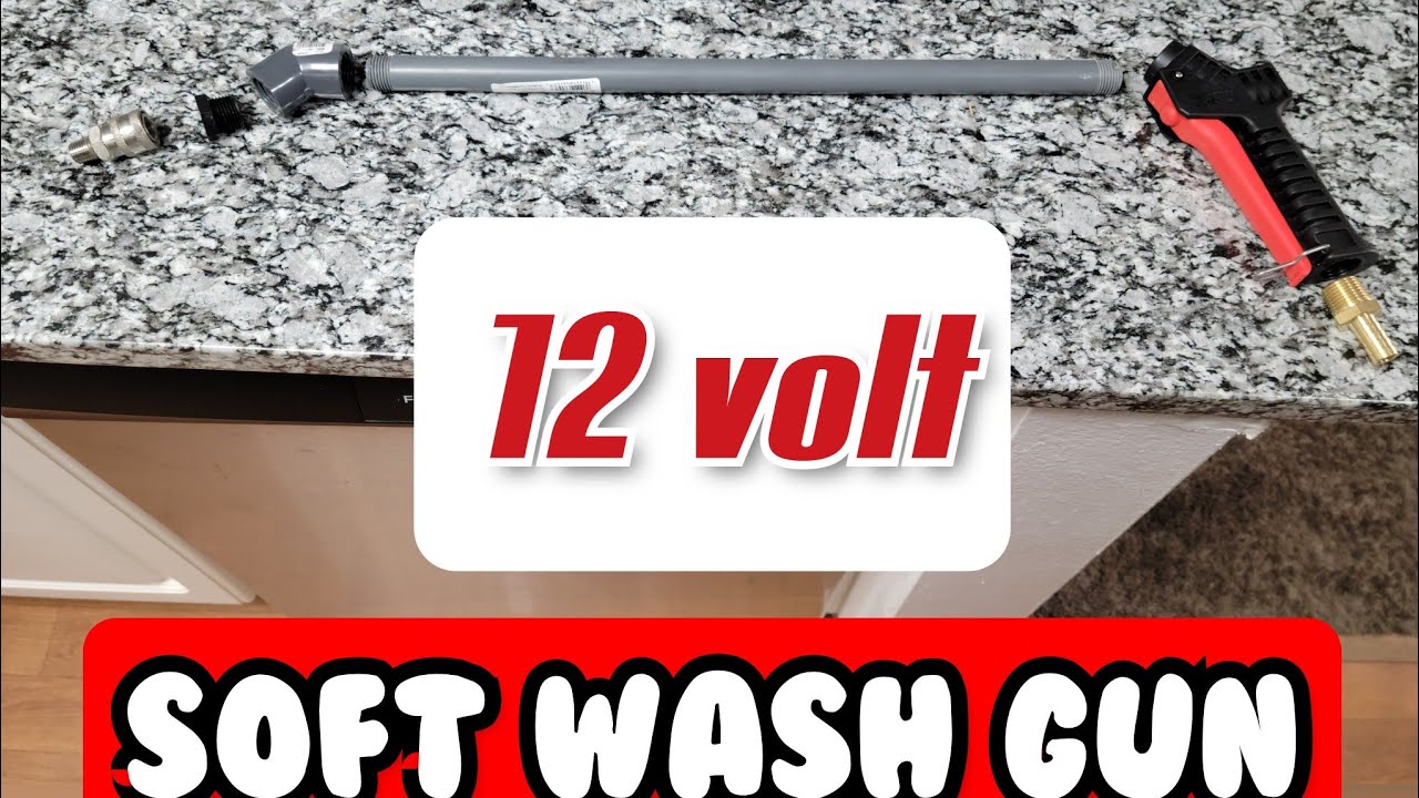 12v soft wash gun setup 🔫 💧 💦