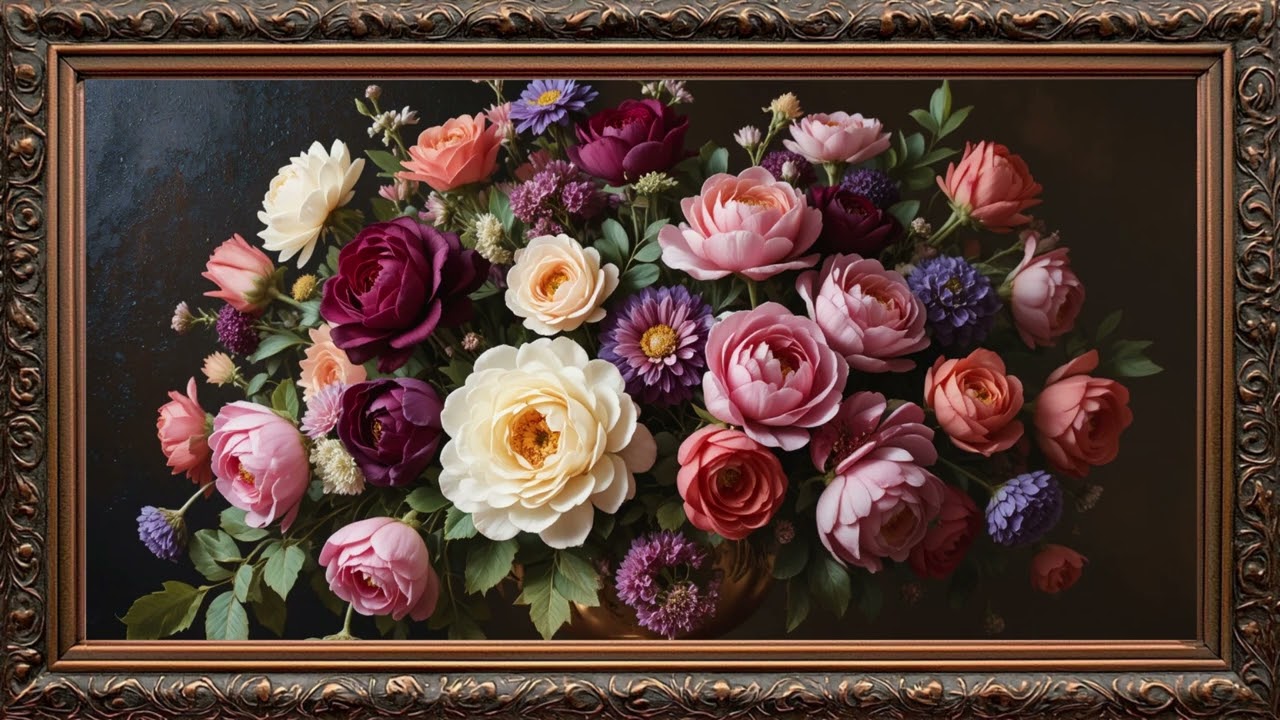 Dutch Masters Floral Still Life | 4K Art Frame Screensaver for TV | Luxury Classical Oil Painting