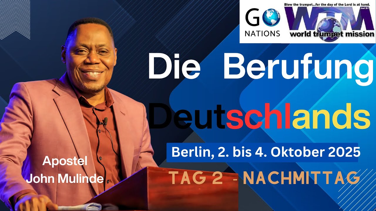 Livestream 🛰️ John Mulinde in Berlin 2. Nachmittag