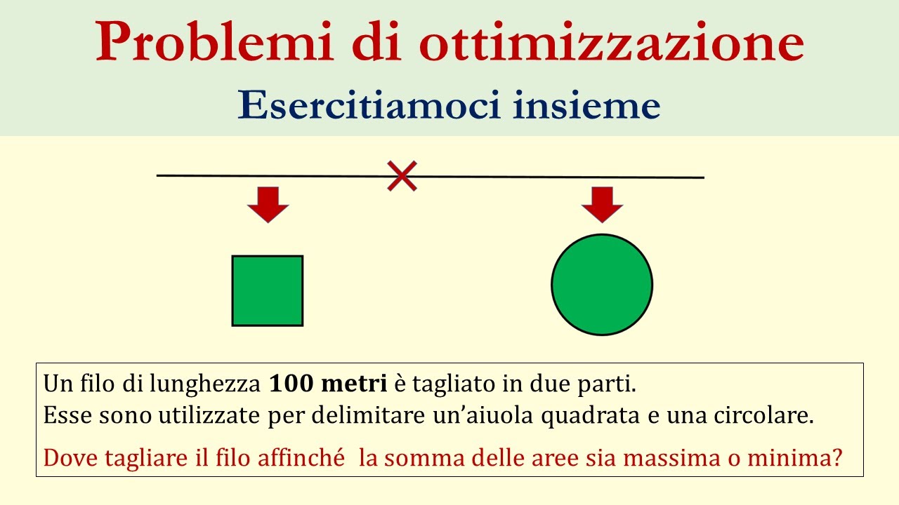 Ottimizzazione - Problema 4 - Aiuole quadrate e circolari