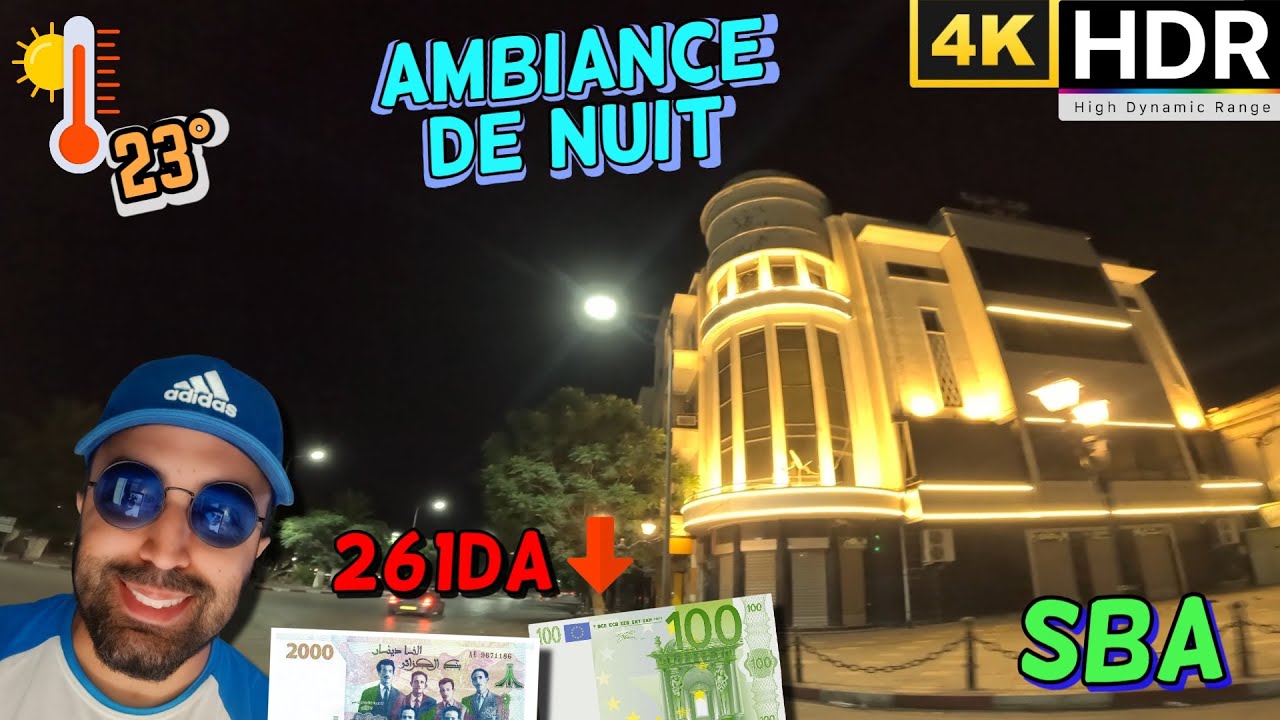 Sortie nocturne à Bel Abbès sans filtre, Ça va secouer un peu. 23°🚴‍♂️TAUX 1€ = 261 DA #361