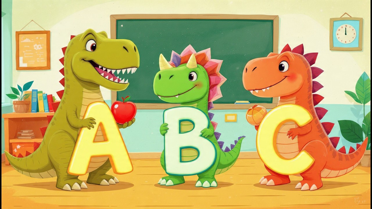 Learn ABCD with Dinosaurs! 🦕  Alphabet Dinosaurs🦕 Dinosaur Cartoon | Alphabet A to Z | PlayGrow Kids