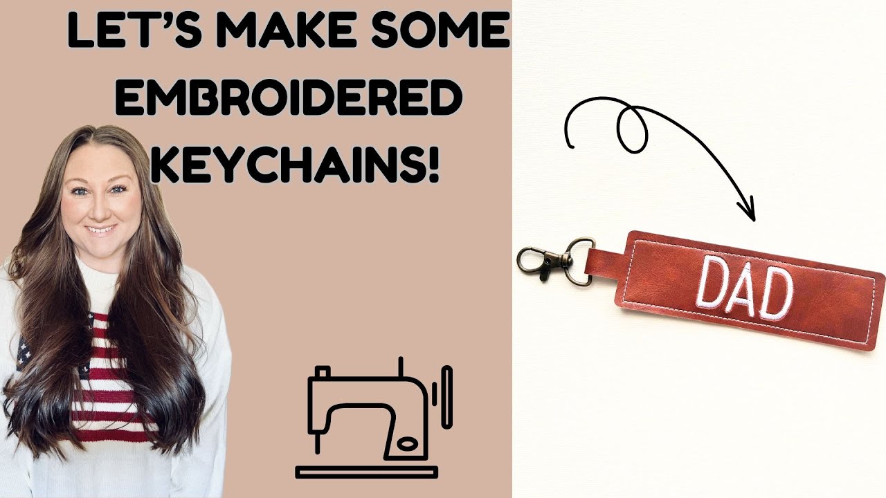 DAD Embroidered Keychain