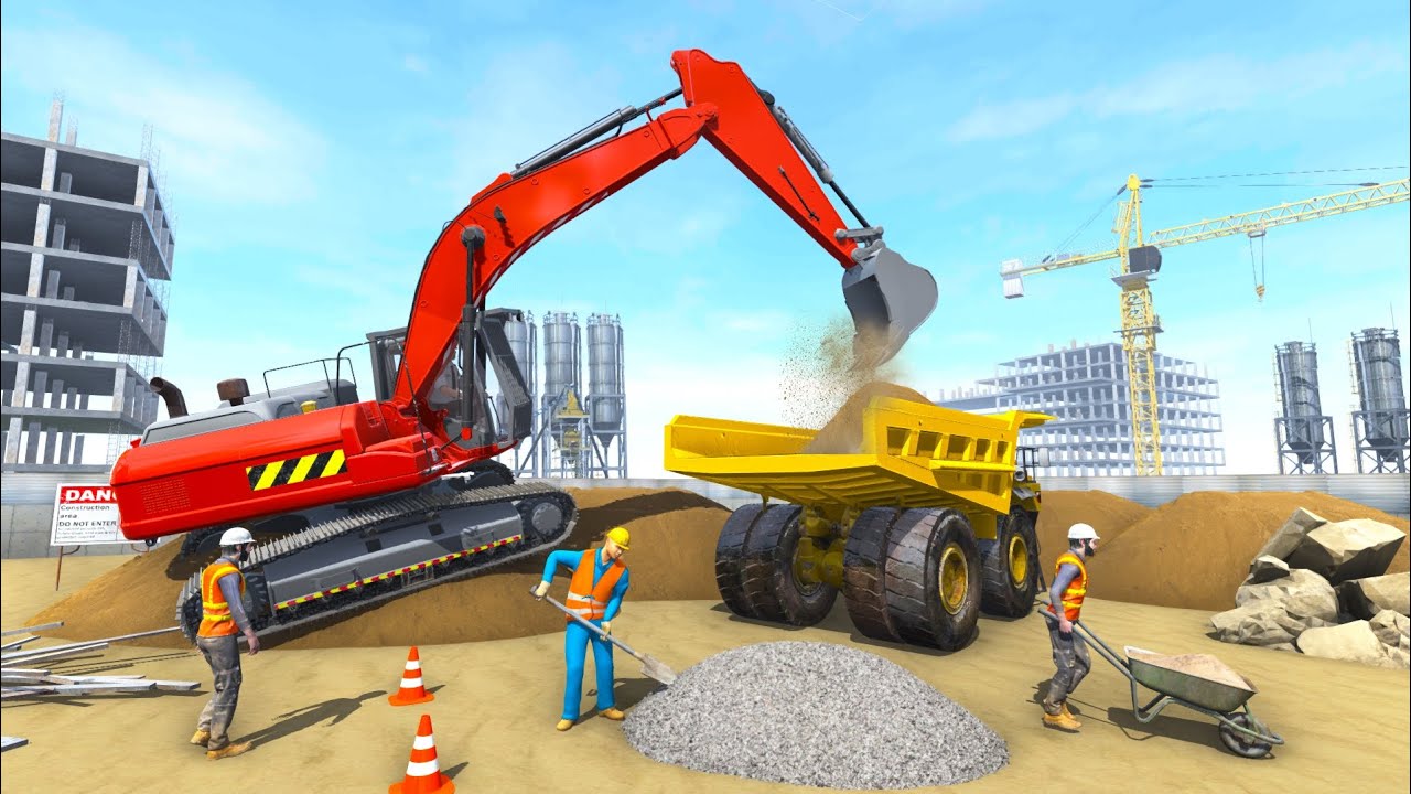 City Road Builder Construction 3D _Highway JCB Excavator Simulator _ Android Gameplay