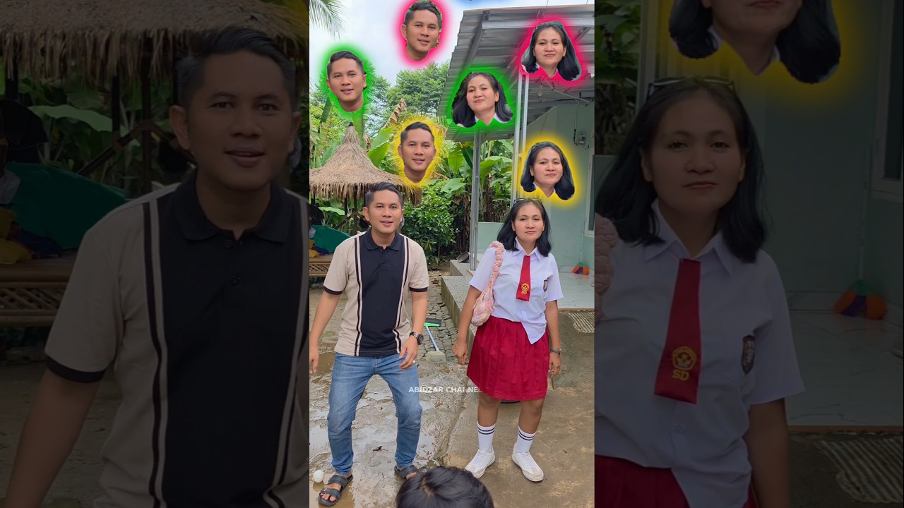 ayah abidzar sama adek kaka rebutan kepala warna warni