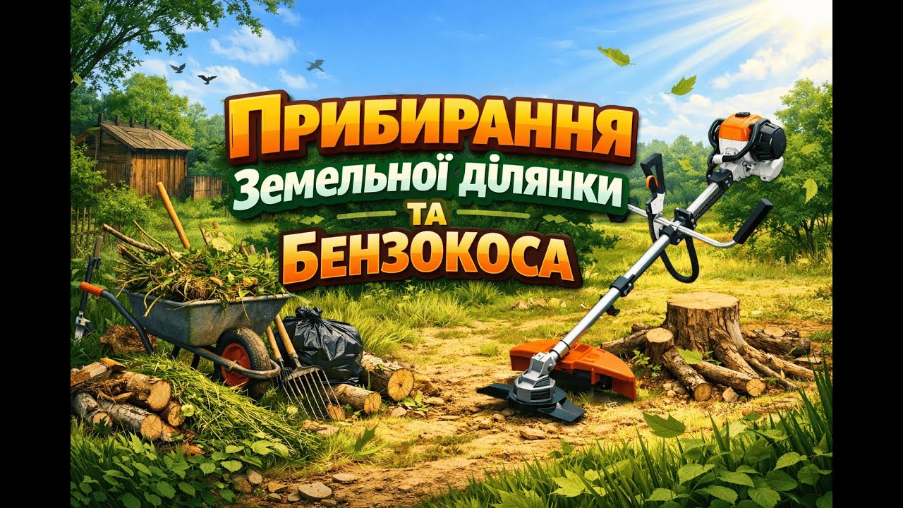 Прибирання земельної ділянки та бензокоса