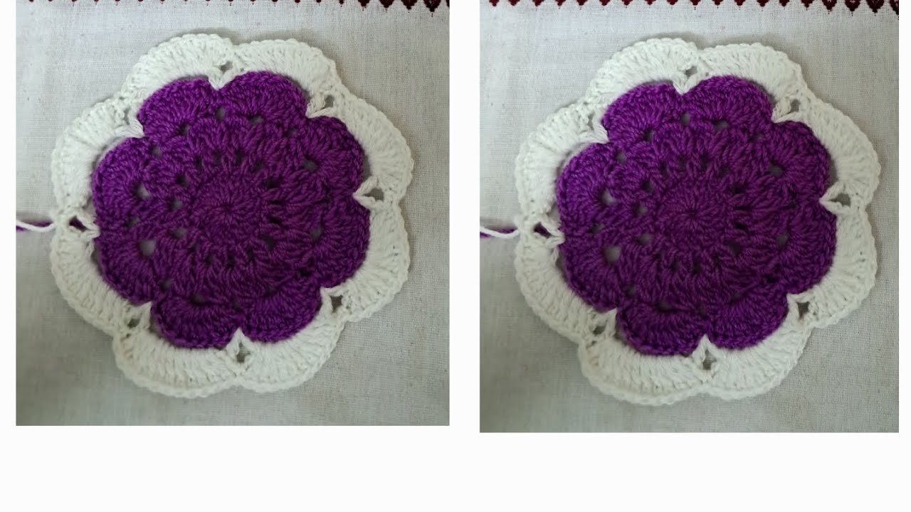 Easy crochet flower #likeandsubscribe #howtomakewoolenflower 