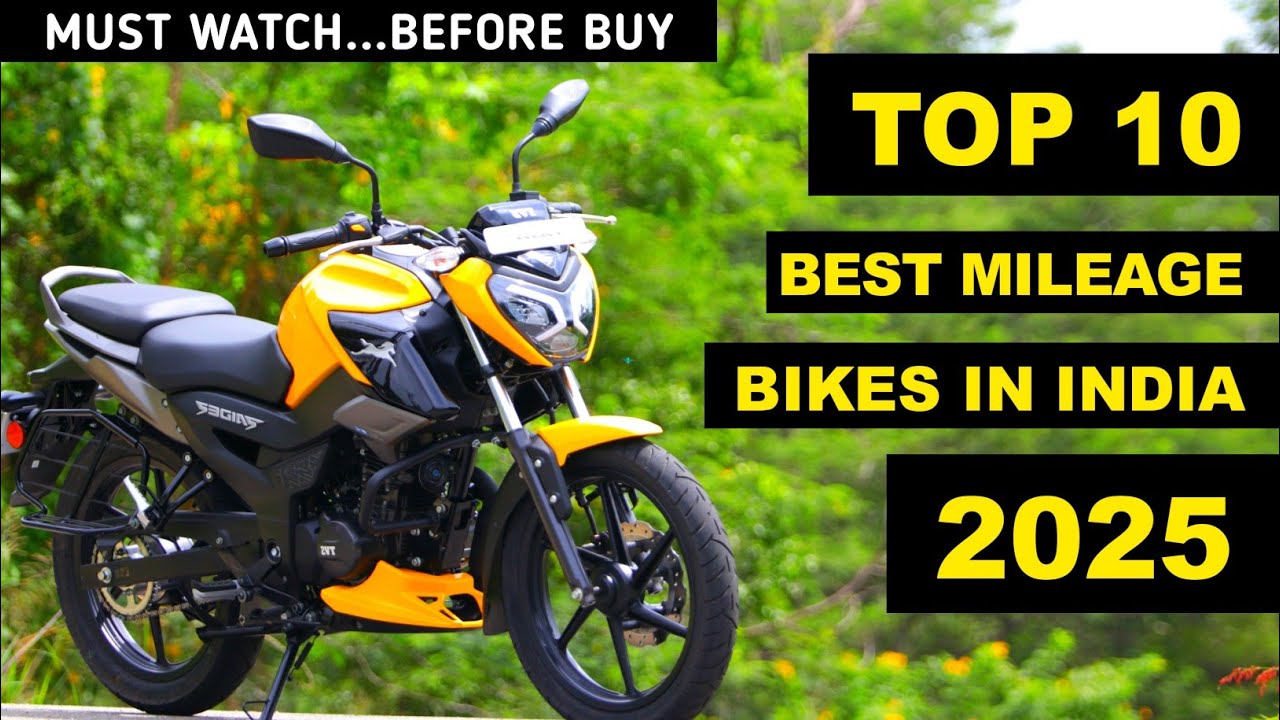Top 10 Best Mileage Bike in India 2025 | Highest Mileage bike in India | Most Fuel Efficient Bikes