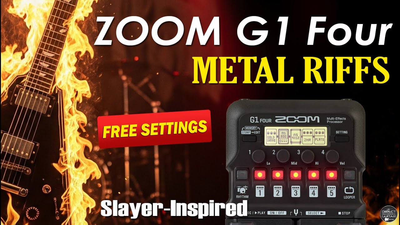 ZOOM G1 Four Metal Distortion Slayer-Inspired FREE Settings / G1x Four, G3n, G5n