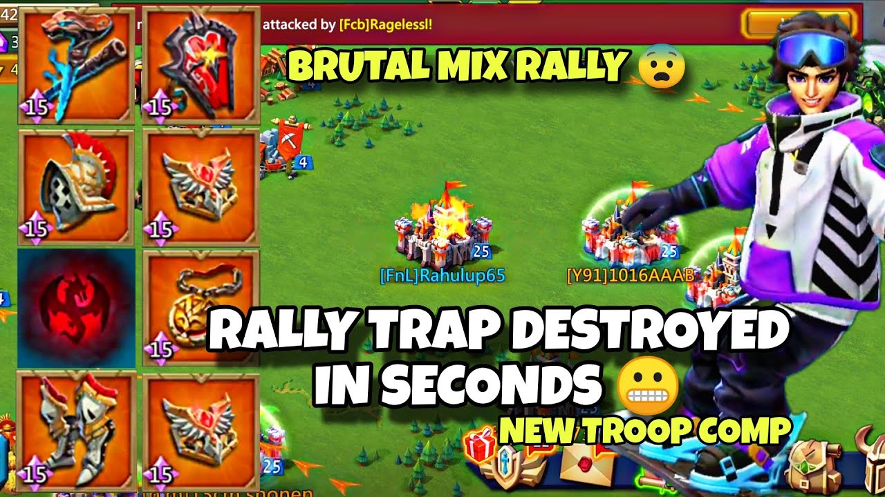 FCb CAME FOR MY RALLY TRAP AND GOT DESTROYED IT | #rallytraplordsmobile #rallytrap #lordsmobile