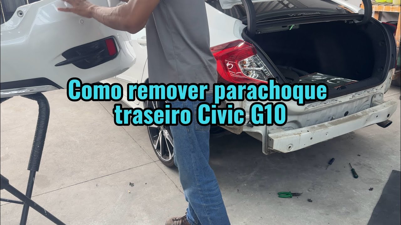 Como remover parachoque traseiro Honda civic g10