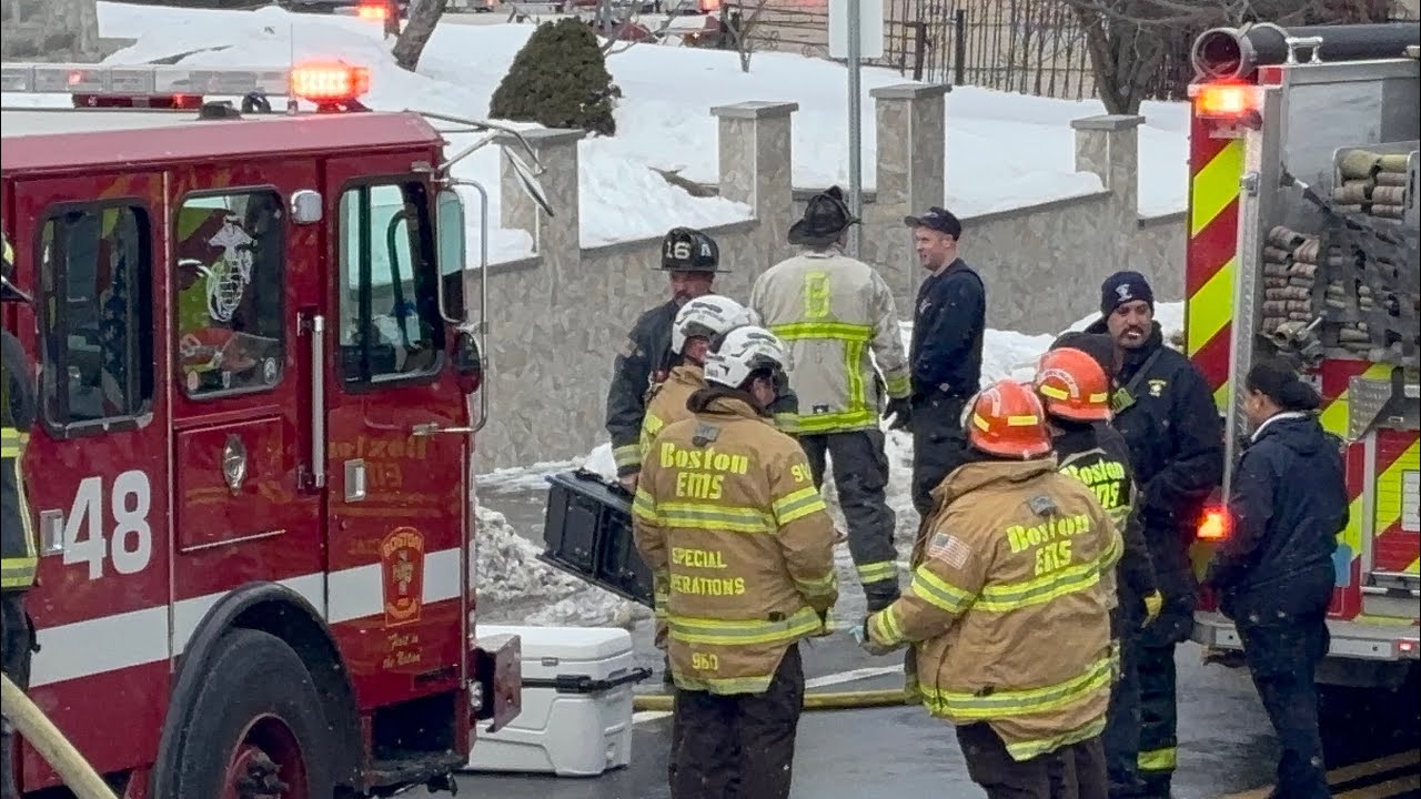 Fire on cummins High way in Boston 